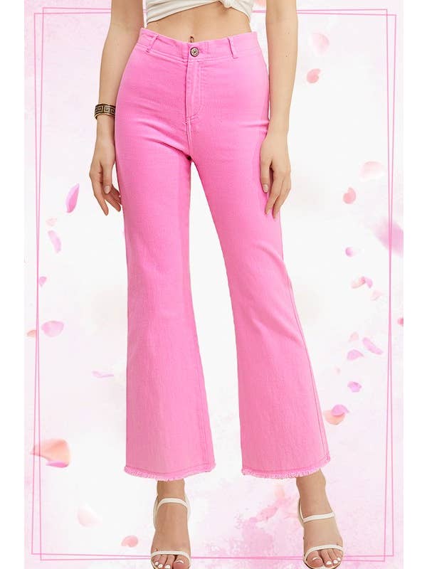Clara Soft Washed Stretch Pants CANDY