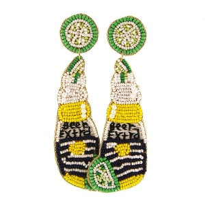 Beaded Earring Beer with Lime