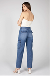 Super High Rise Cargo Straight Jeans