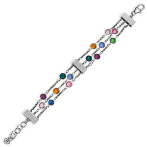Elora Gems Tri Strand Bracelet