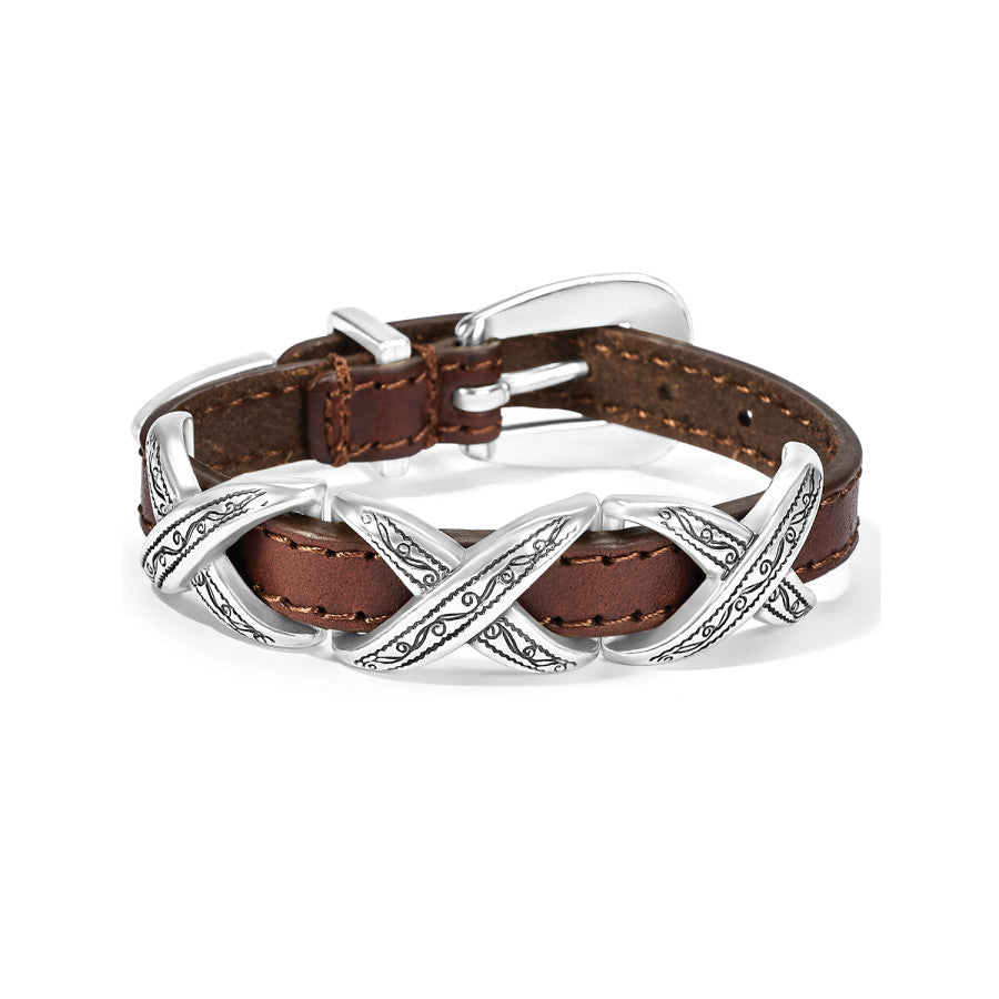 Brown Kriss Kross Etched Bandit Bracelet