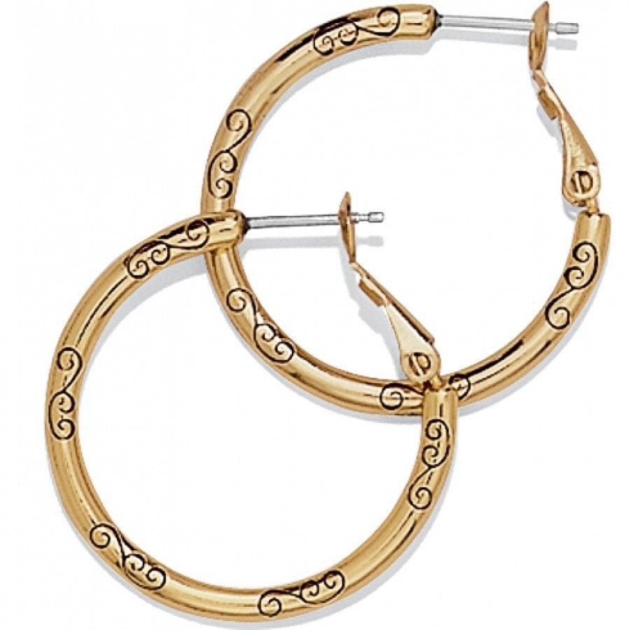 Gold Small Earring Charm Hoops