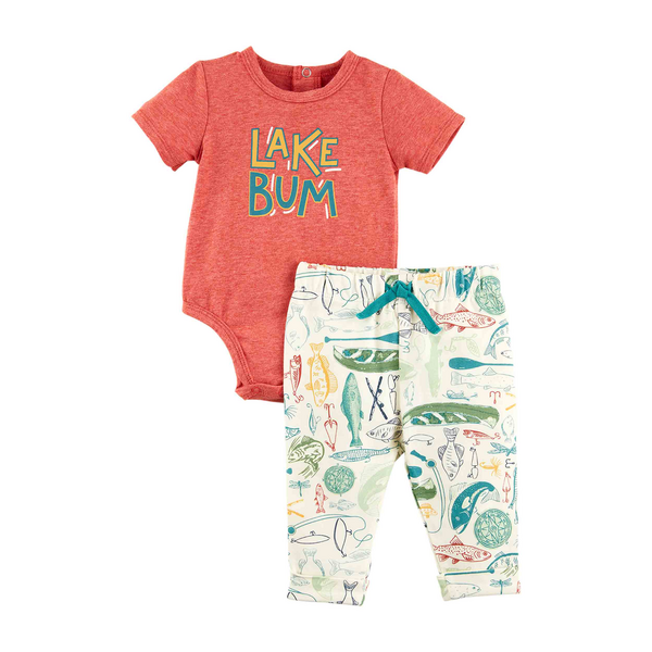 Lake Bum Baby Bodysuit Set