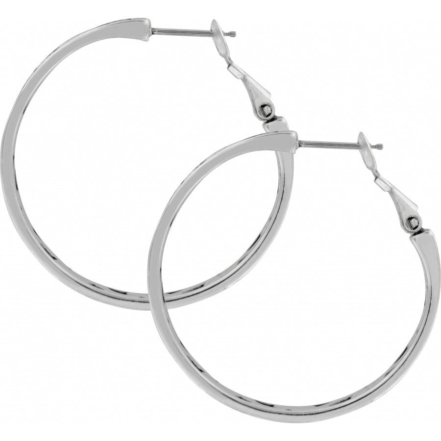 Silver Contempo Medium Hoop Earrings