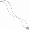 Silver Contempo Heart Badge Clip Necklace