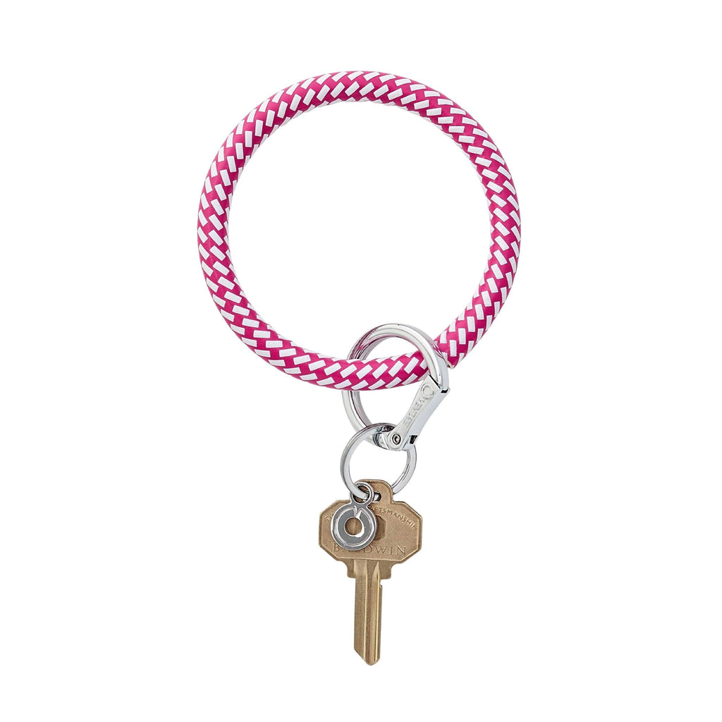 Leather Big O Key Ring Tickled Pink Riviera