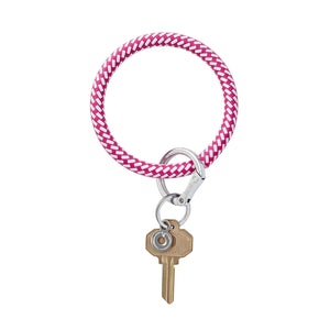 Leather Big O Key Ring Tickled Pink Riviera