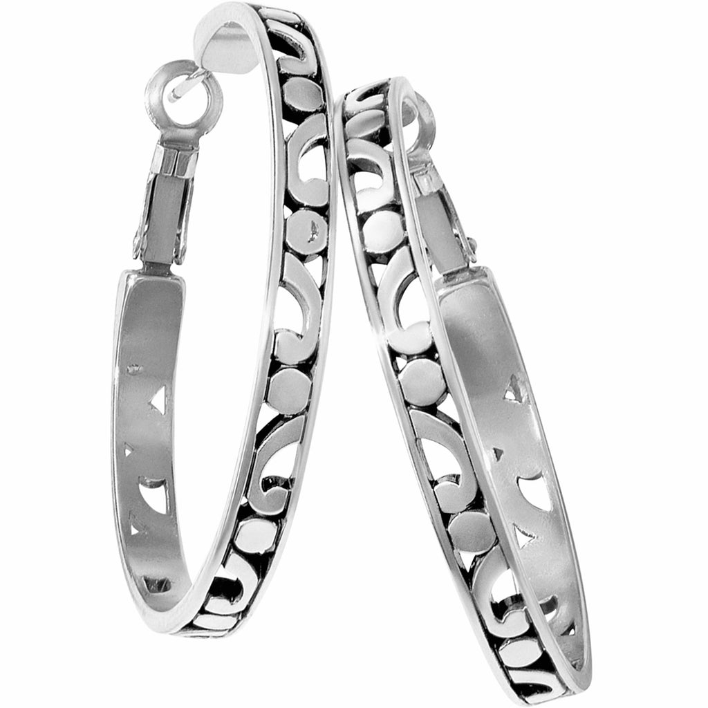 Silver Contempo Large Hoop Earrings