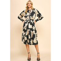 Annalyn - Floral Print Midi Dress