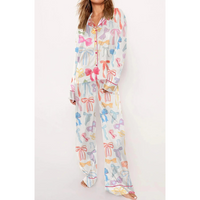Lori -Bow Long Sleeve and Pants Pajama Set