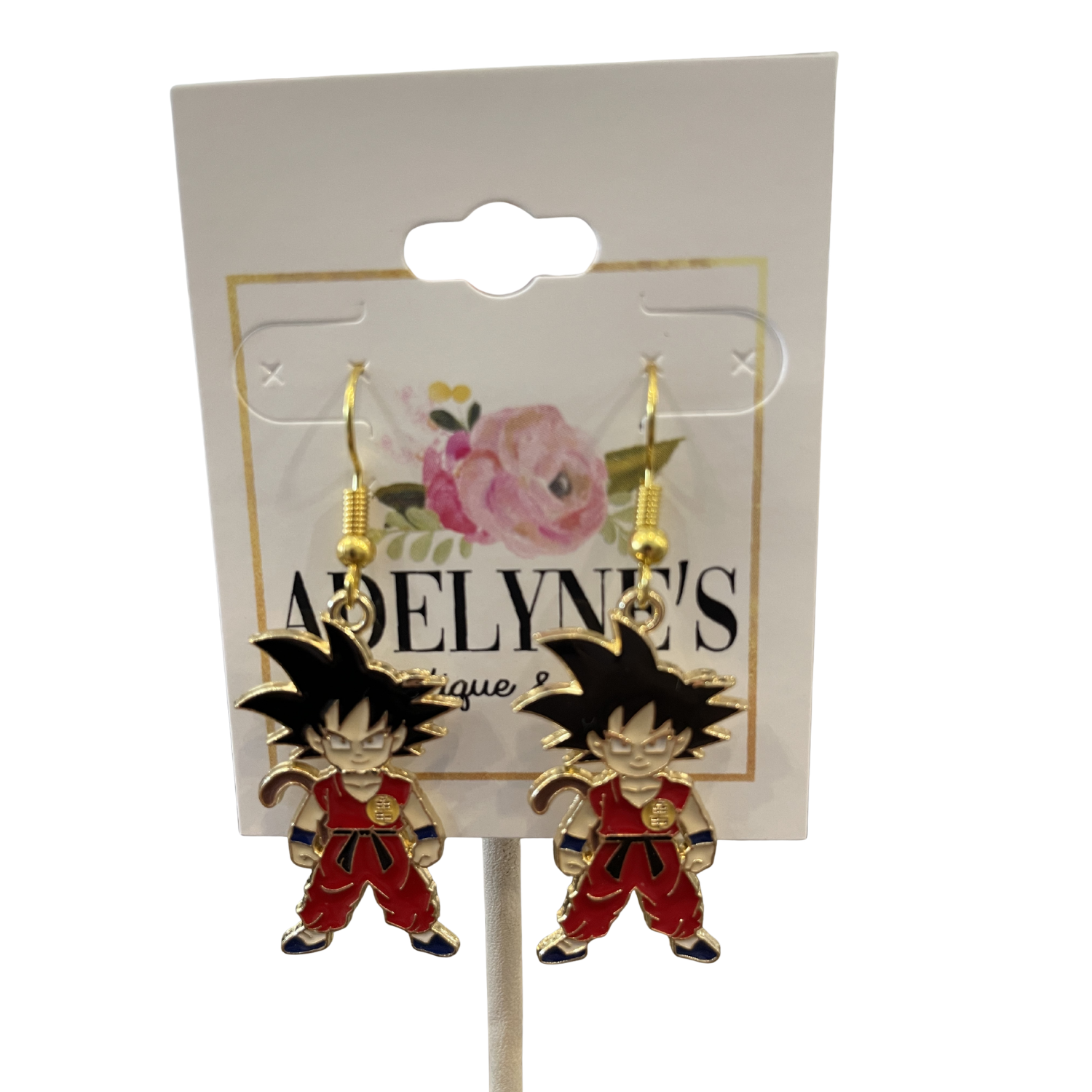 Goku Earrings Red