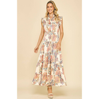 Roxy-Floral Print Tiered Maxi Dress