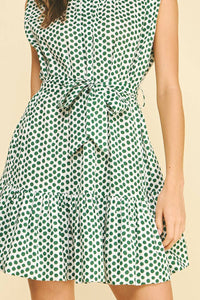 ARIEL - POLKA DOT TIERED MINI DRESS