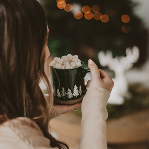 Pine Trees Stoneware Coffee Mug