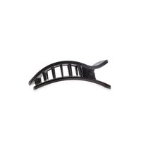 Jet Black | Small | Flat Rectangle Hair Clip