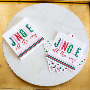 5" Jingle All The Way Cocktail Napkins