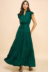 Satin Tiered Maxi Dress