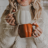 Orange Pumpkin Coffee Mug with Caramel Apple Cinnamon Mug Muffin Mix