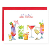 Birthday Greeting Card - Tropical Drinks