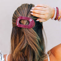 Gig 'Em! | Medium | Flat Round Hair Clip
