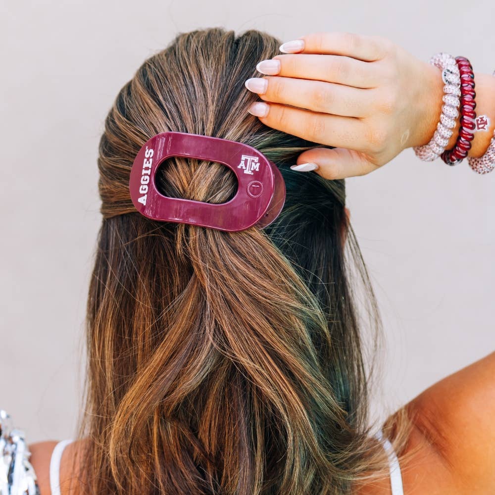 Gig 'Em! | Medium | Flat Round Hair Clip