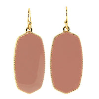 Mini Gold Trim Hex Earring