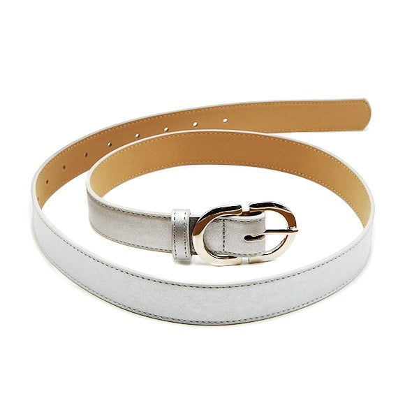 Metallic Silver Belt