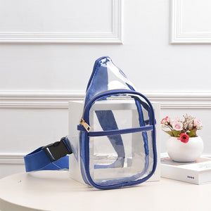 Royal Blue Clear Crossbody Sling Bag