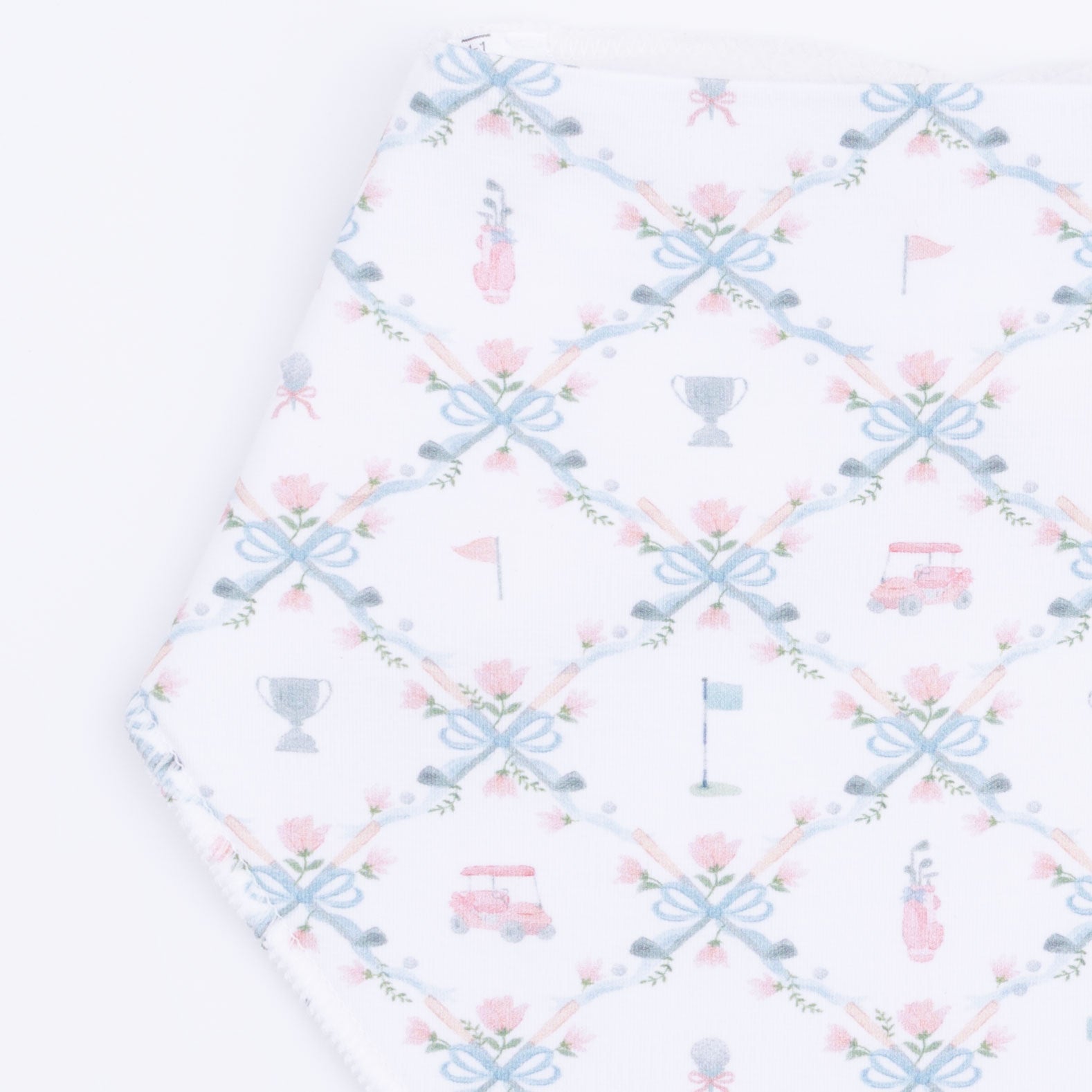 Golf Trellis Pink - Bandana Bib