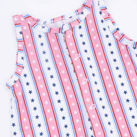 Stars and Stripes - Sleeveless Shortie Romper