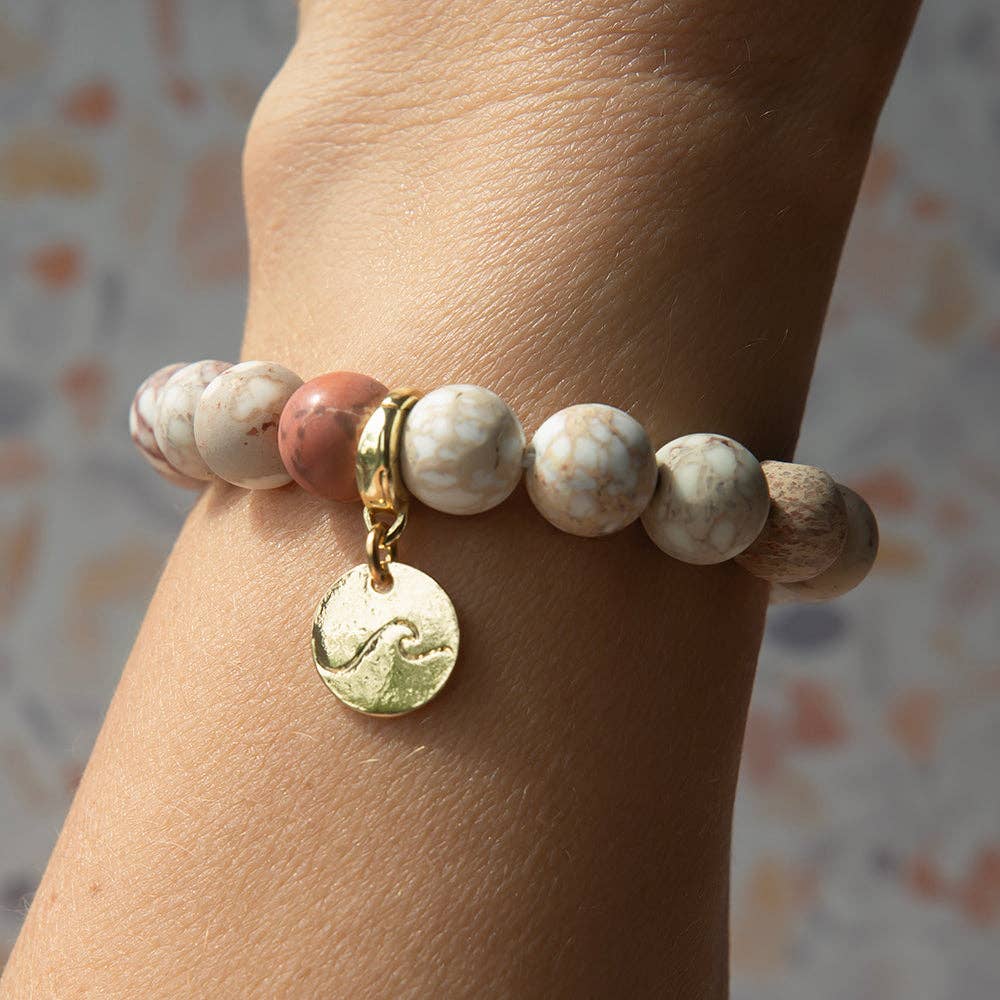 Wave Charm, Gold | Charm Bar | Charm Necklace,  Bag Charm