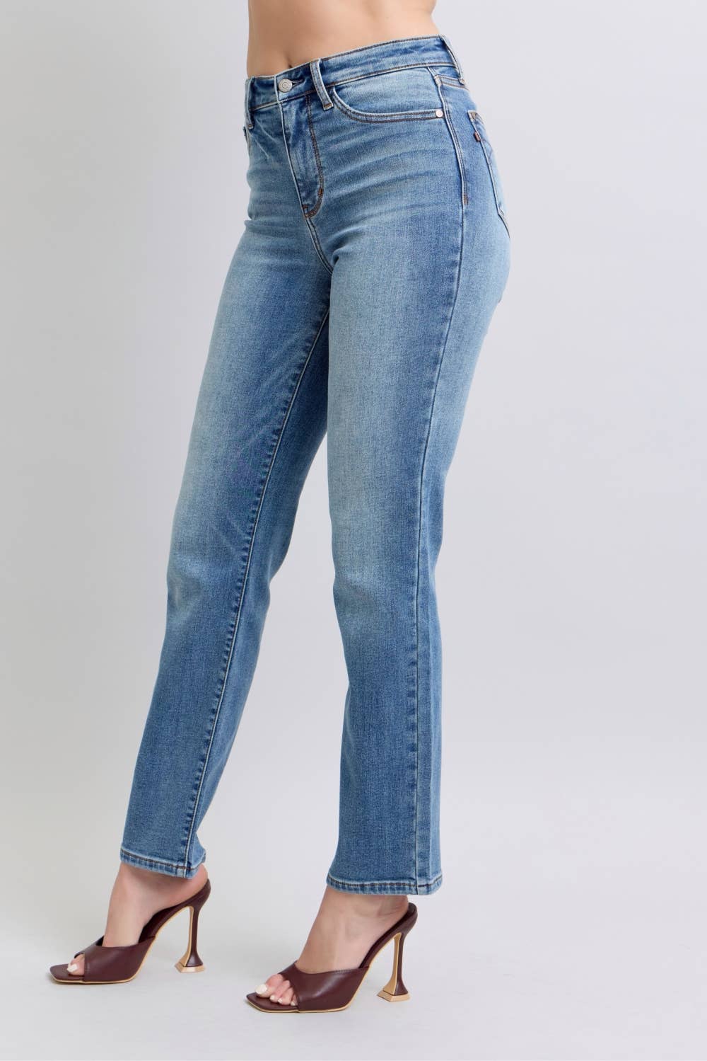 Shiloh - Vintage Wash Thermal Straight Jeans