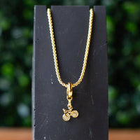 Gold Bicycle Charm, CZ | Charm Bar
