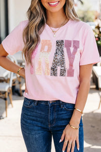 Mary - Pink Pray Graphic Tee