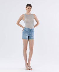 Rebecca - HIGH RISE SEAMLESS WAISTBAND PATCH POCKET SHORTS