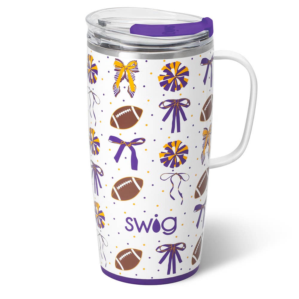 We've Got Spirit Purple + Yellow Travel Mug (22oz)