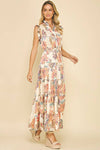 Roxy-Floral Print Tiered Maxi Dress