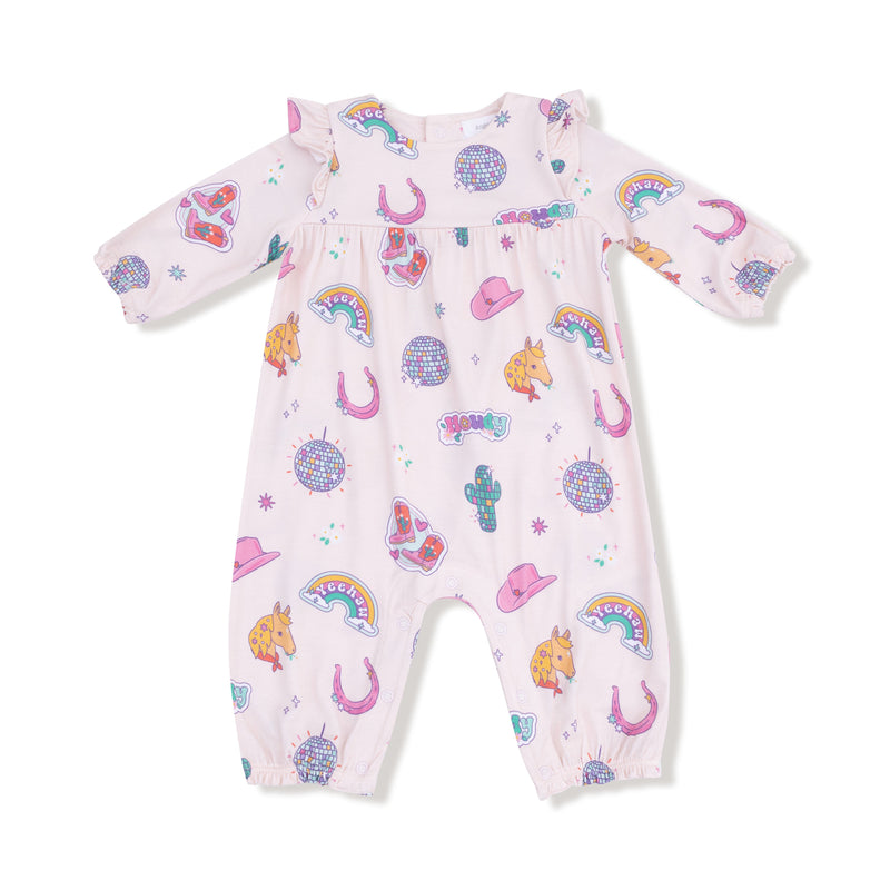 Disco Cowgirl - Ruffle Sleeve Romper