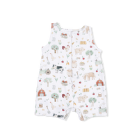 Cute Farm Animals Uni - Sleeveless Shortie Romper