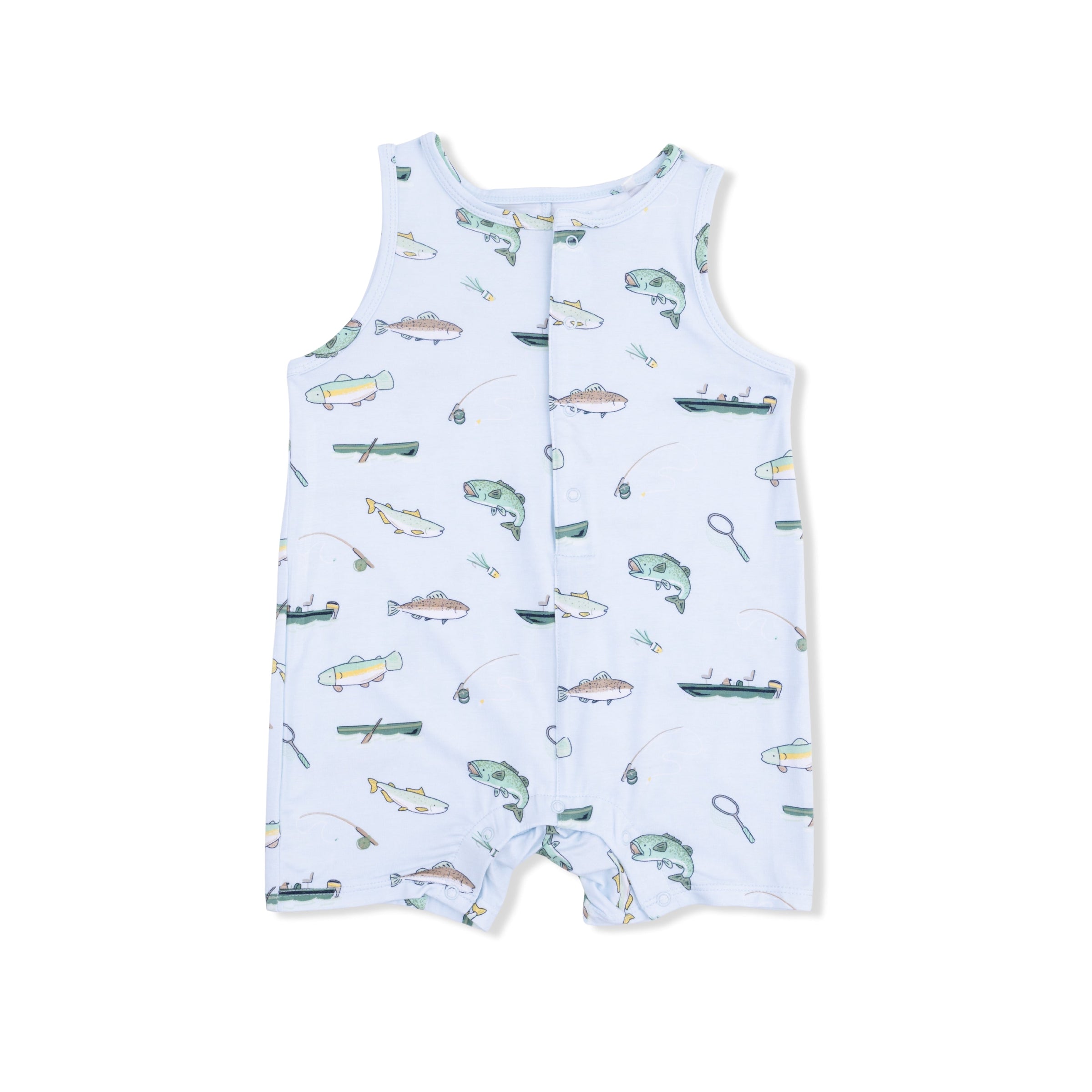 Fishing - Sleeveless Shortie Romper