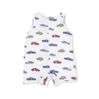 Race Cars - Sleeveless Shortie Romper