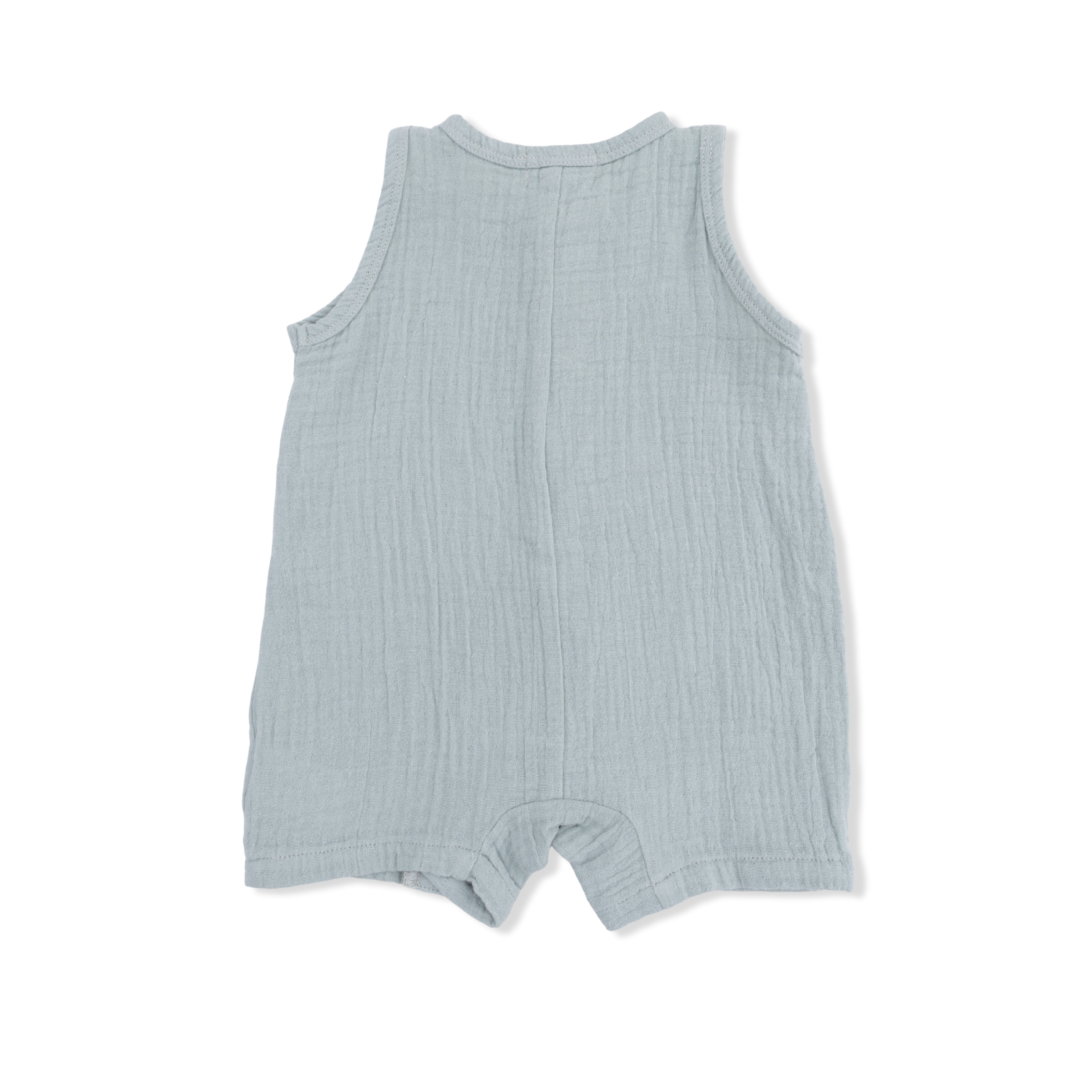 Solid Muslin Jadeite - Sleeveless Shortie Romper