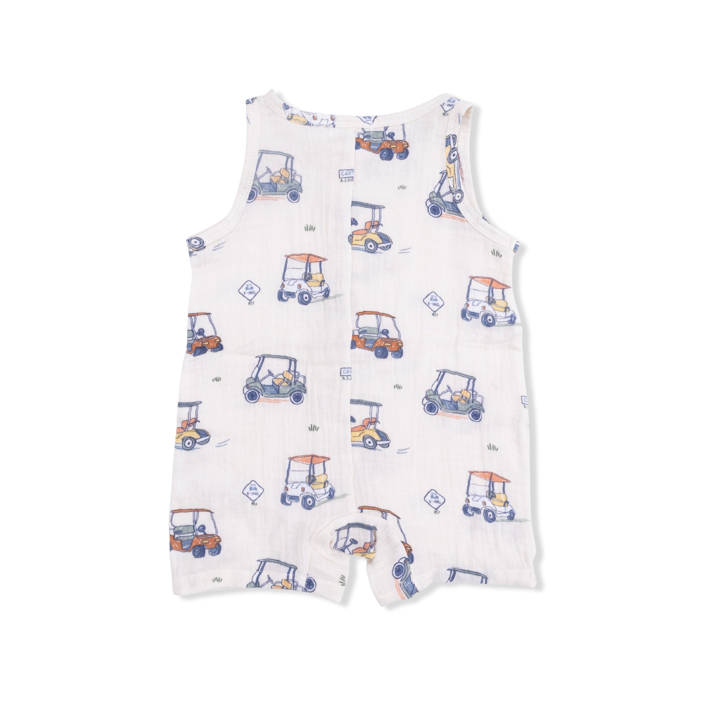 Zooming Golf Carts - Sleeveless Shortie Romper