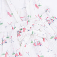 Baby Golf Carts Pink - Tie Back Romper