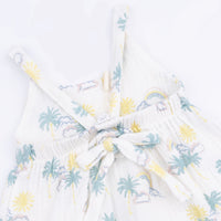 Palm Trees and Rainbows - Tie Back Romper