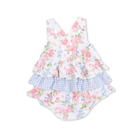 Cute Little Roses - Ruffle Sunsuit