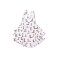 Cowgirl Boots - Ruffle Sunsuit