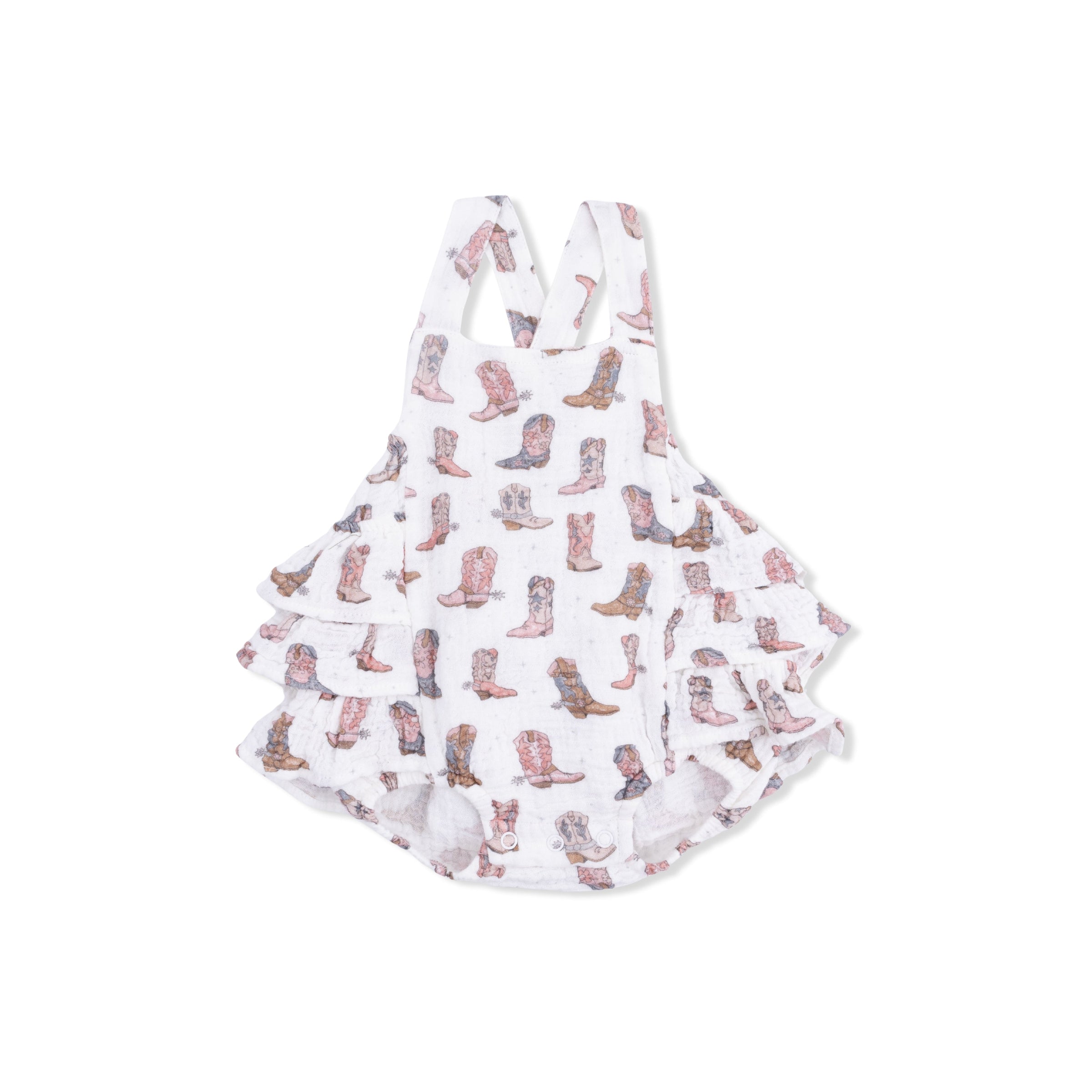 Cowgirl Boots - Ruffle Sunsuit