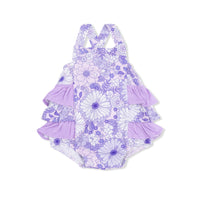 Lacy Lavender Floral - Ruffle Sunsuit