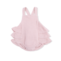 Solid Muslin Lotus - Ruffle Sunsuit